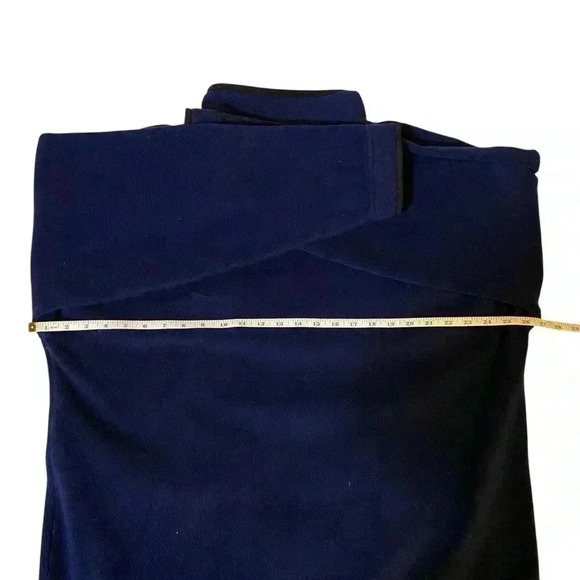 VGT MOST WANTED Fleece Jacket Coat Half Zip Pullover Navy Blue Size LG - Picture 14 of 16